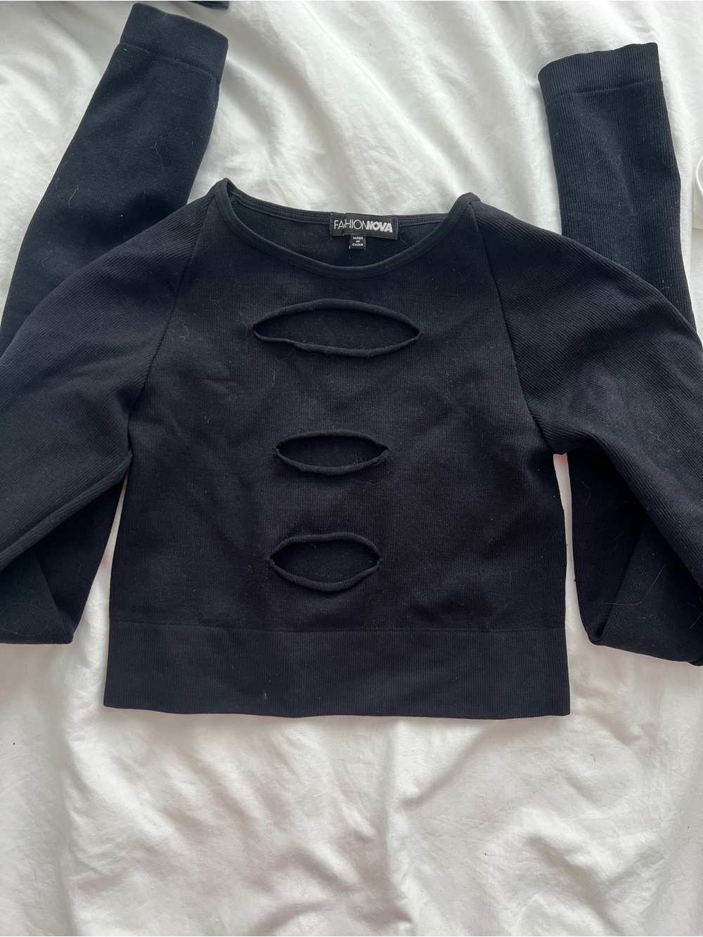 Fashion Nova Cut Out Long sleeve top